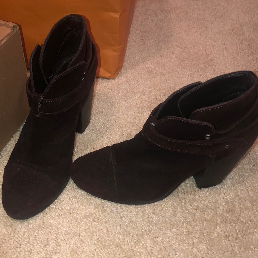 Rag & Bone Harrow Booties deep burgundy 39 GUC